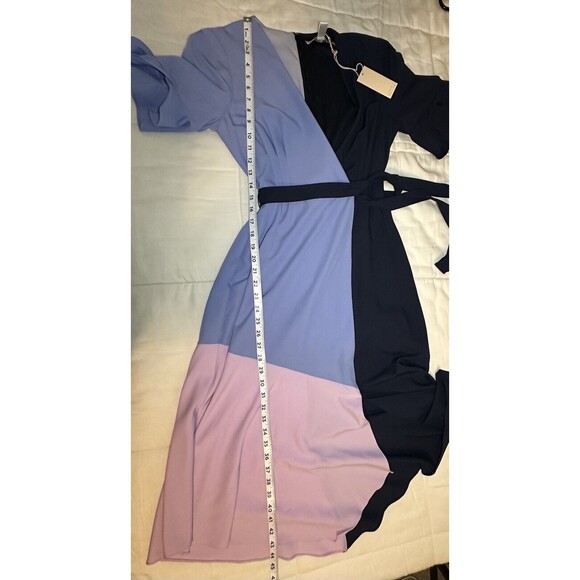 HUTCH Women’s‎ Colorblock Short Sleeve Wrap Dress X-SMALL NWT - Picture 8 of 9